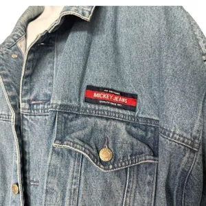 Womens Walt Disney World Vintage Y2K Retro Flag Patriotic Denim Jean Jacket XXL thumbnail 2