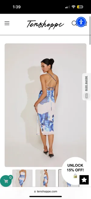 Floral Dress Blue thumbnail 6
