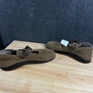 Chacos Paonia Suede Clogs Womens 12 Teak Brown Wool Blend Lining JCH108932 thumbnail 6