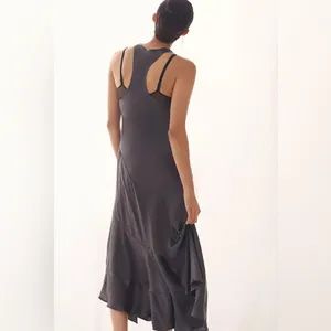 By Anthropologie Seamed Silk Midi Dress thumbnail 8