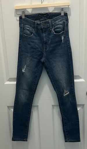 Aeropostale Women’s Dark Blue Distressed High Rise Jegging thumbnail 1