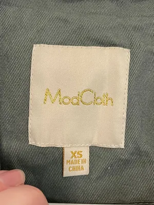 MODCLOTH Keep a Woven Mind Jacket Olive Army Green Multi Aztec Boho Embroidered thumbnail 6