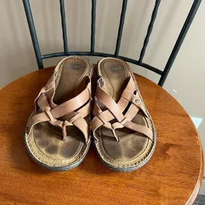 Ugg Lanni Leather‎ Sandals in Caramel Size 9 thumbnail 2