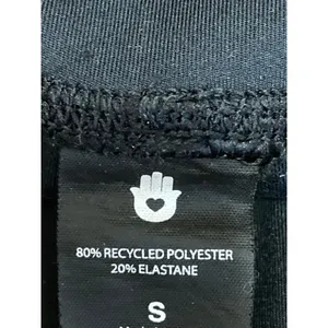 Spritual Gangster Black Rainbow Hearts High Rise Yoga Athletic Biker Shorts Sz S thumbnail 4