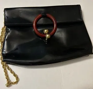 Black vintage patent purse thumbnail 1