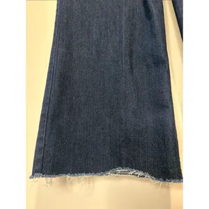 Old Navy High Rise Wow Wide Leg Jeans Dark Wash Raw Hem Size 14 LONG thumbnail 5