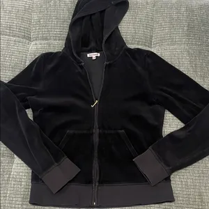 Juicy Couture Black Velour Hoodie thumbnail 1