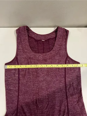 Women's Lululemon Ruffle Back Tank Top Heathered Plum Performance Gym Activewear thumbnail 3