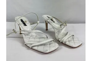 Bruno Magli Sanda Strappy Sandal in White Leather Size 39.5 / 9 thumbnail 3