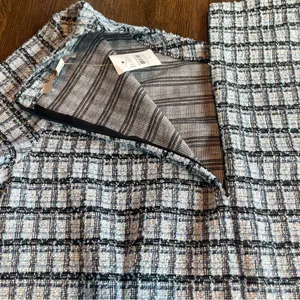 NWT Loft Blue and Navy Plaid Short Sleeve Dress - Size 12 thumbnail 5