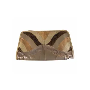 Vintage Snakeskin Patchwork Shoulder Bag Neutral Wave Boho Retro Purse thumbnail 14