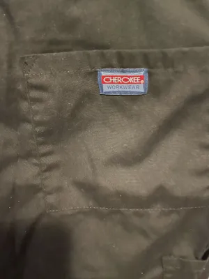 Cherokee workwear black wide leg scrub pants thumbnail 5