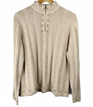 Woolrich Ramie and Wool Blend Quarter Zip Sweater thumbnail 3