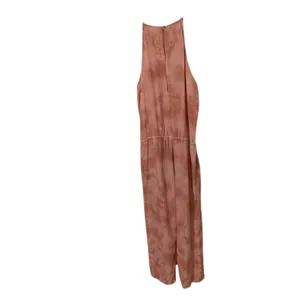 CLOTH & STONE Anthropologie Yashi Jumpsuit Large Pink Tie Dye Tencel Halter thumbnail 7