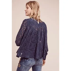 Anthropologie Deletta Amanna Lace Top‎ Sz XS black thumbnail 2