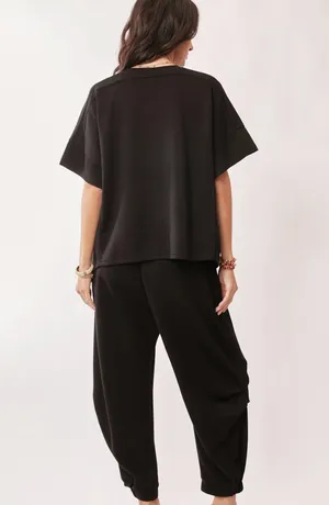Davis & Dani Black 2 Pc Matching Set Size Small Flowy Pants & Top thumbnail 2