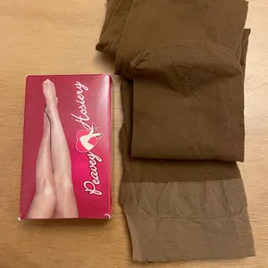 B2-3 Hooters Girl Uniform Peavey Pantyhose Suntan Ultra Footed Size D thumbnail 3