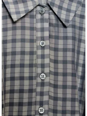 ZARA Women’s Gray Plaid Ruffle Short Dress thumbnail 7