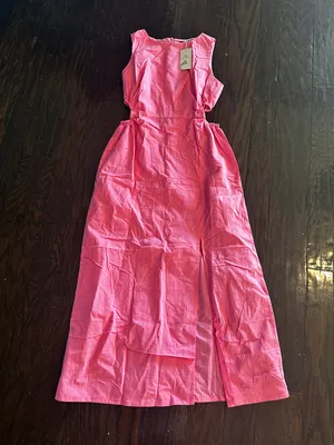 Hot Pink Midi Dress thumbnail 1