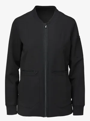 Figs Women's Black Bellery Full Zip Scrub Jacket XXL thumbnail 1