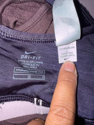 Nike pro hyper classic Purple Sports Bra racer back large dri fit pullover gym thumbnail 8