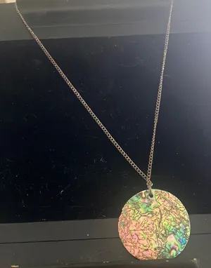 Abalone Iridescent Pendant Necklace thumbnail 1