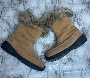 Sorel Northern Lite Tall Snow Boots Waterproof Suede Faux Fur Brown tan 9 thumbnail 1