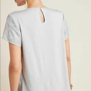 NWT Anthropologie‎ Dolan snakeskin pleat swing top thumbnail 3