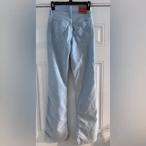 Levis Ribcage Bootcut Corduroy Pants Women 26 x 33‎ Blue Slim High Rise thumbnail 3