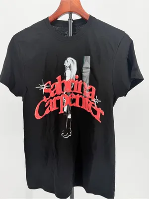 Sabrina Carpenter Crewneck T-Shirt Tee 100% cotton Tour Music Fans Gift Medium thumbnail 1