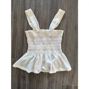 Madewell Tank top Scrunch Blouse Ivory Size M Boho thumbnail 5