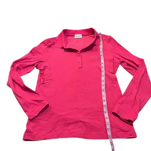 3/$15 GOLFINO long sleeve pink polo thumbnail 2