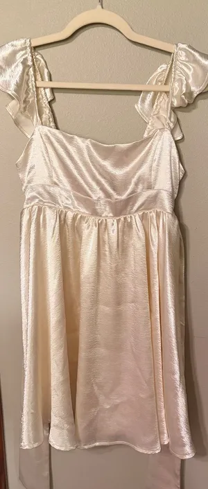 Altar'd State Cream baby doll dress thumbnail 1