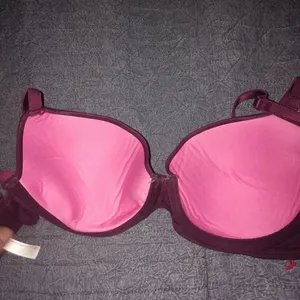 VS Pink wear everywhere burgundy lightly lined bra thumbnail 2