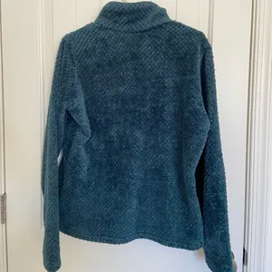 EUC Columbia women’s green‎ teal soft plush textured zip jacket medium thumbnail 7