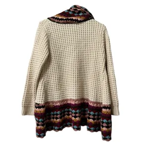 Handmade Crochet Cardigan Women Open Front Size S/M Chunky Acrylic Cottagecore Bohemian‎ thumbnail 2