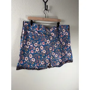Sundance Kalani Shorts Size XL Linen Blue Floral Boho Retro Summer Preppy Shorts thumbnail 9