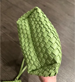 Woven Mini Handbag in Light Green | 2 thumbnail 5