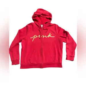 Victoria’s Secret PINK Full Zip Hoodie With Gold Foil thumbnail 5