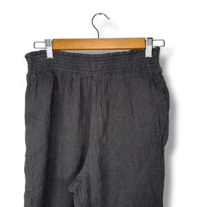 Faherty Women's‎ Gauze Smocked Waist Wide Leg Crop Pants Gray Size S thumbnail 5