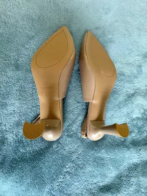 TCTBTA Nude Slingback Pointed Toe Kitten Heels NWOT Size 41 thumbnail 4