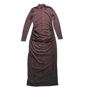 Marine Layer NWT 51Y Lexi Rib Ruched Turtleneck Dress Cocoa Brown Small‎ thumbnail 3