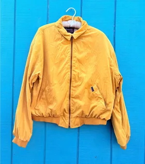 Faconnable Albert Goldberg Mustard Yellow Bomber Jacket Water Repellent Size L‎ thumbnail 1