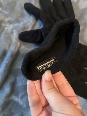 Thinsulate Black Winter Fleece Gloves thumbnail 4