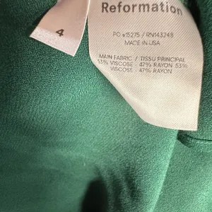 Reformation Benny Dress 4 Green Cut Out Flutter Sleeve Maxi Cali-Cool Bobo Chic thumbnail 11