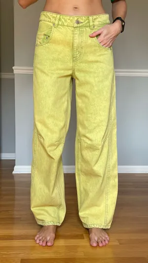 BDG Lime Green Wide Leg Jeans — Size 25 thumbnail 1