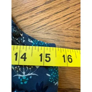 Natural Life Teal Floral Halter Neck Tiered Mini Dress Blue Green Coral Medium thumbnail 4