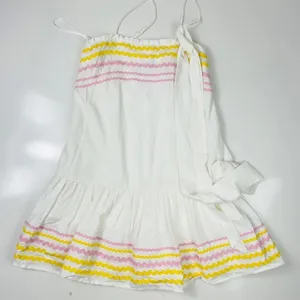 Lisa‎ Marie Fernandez x Target White Ric Rac Linen Mini Dress Size XXS thumbnail 2