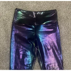 ZYIA Active Unicorn Iridescent Metallic Holographic High Rise Capri Leggings 2 thumbnail 4