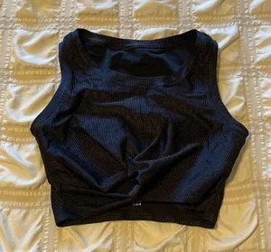 Aerie Offline SHINE Ribbed Sport Bra thumbnail 1